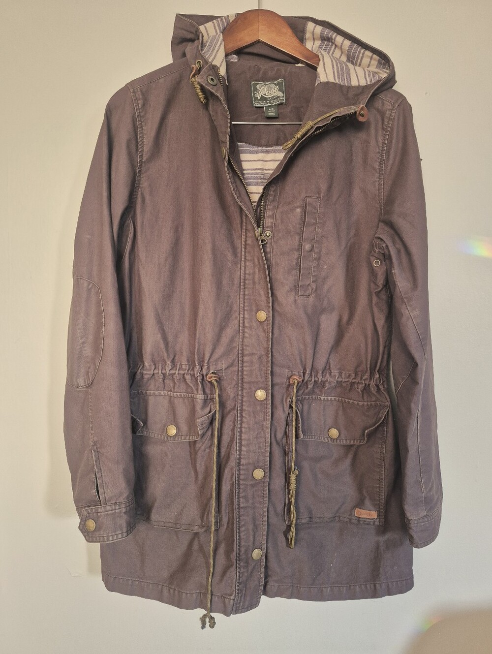 Roots Canvas Barn Chore Utility Jacket With Hood Large